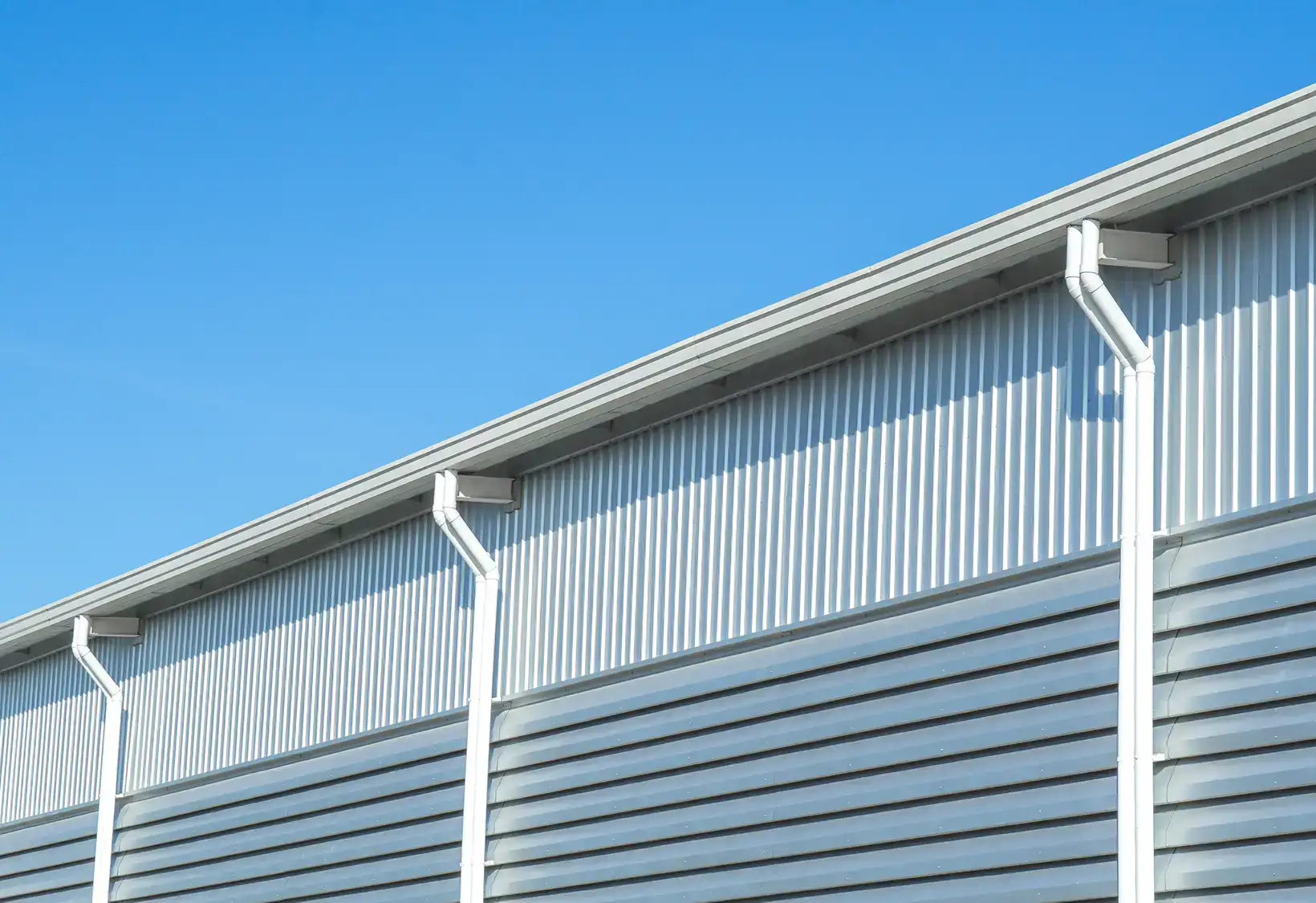 Commercial gutter system for large warehouse - Washington County, IL