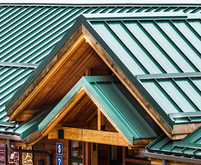 Large Outlet store roof gutter and drainage system - Clinton County, IL